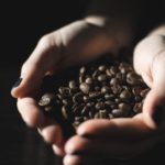 Coffee beans on hand