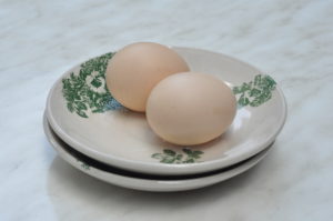 Two pcs of half-boiled egg