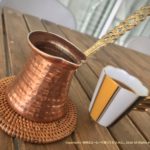 Arabic coffee -Ibrik and demitasse cup