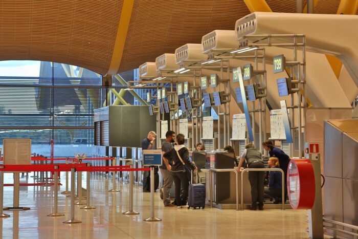 Check-in counter at airport